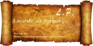 Laczházi Pongor névjegykártya